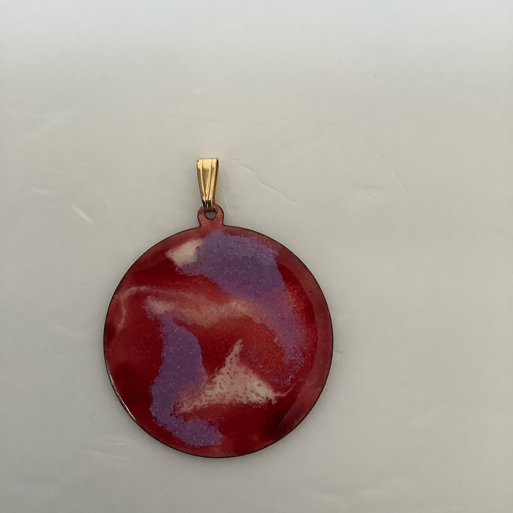 Beautiful Metal hand painted charm